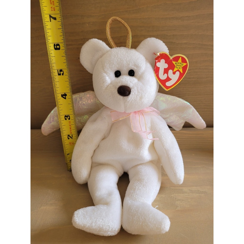 TY Beanie Baby - HALO the Angel Bear (8.5 inch) -vintage  Stuffed Animal Toy